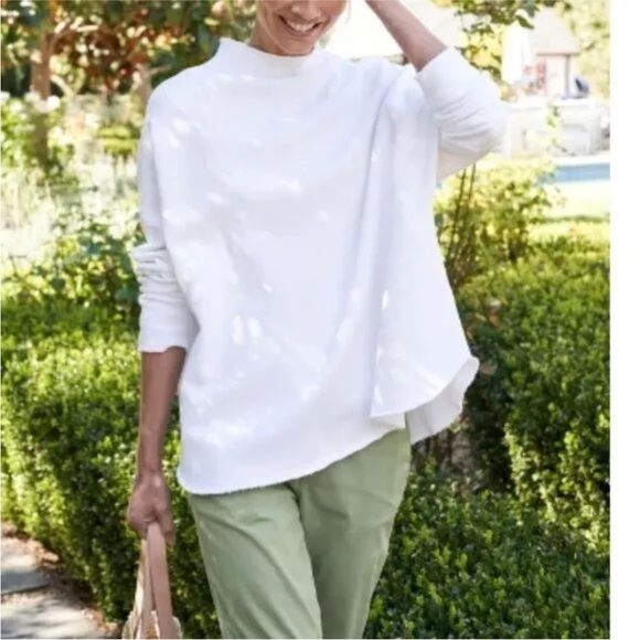 Frank and Eileen Effie capelet lab pullover. Size small. White - Picture 2 of 12